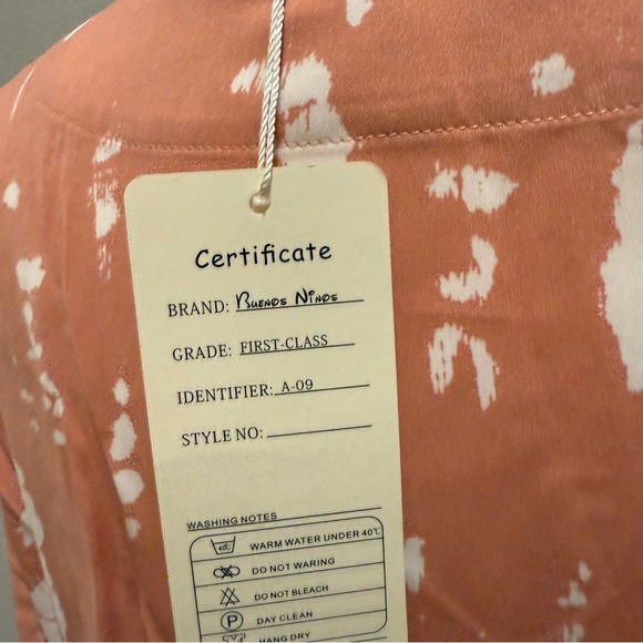 Womens Fall Dress Size Large Peach Tie-Dye New - Picture 6 of 9